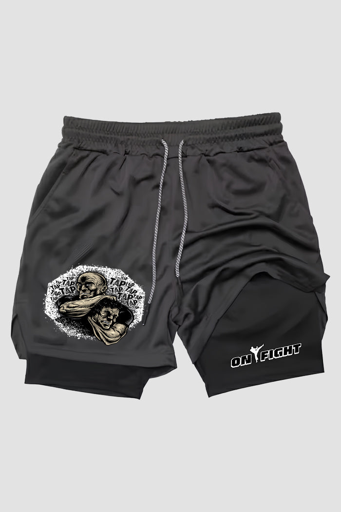 Short de compressão 2 em 1 MMA Tap Or Nap