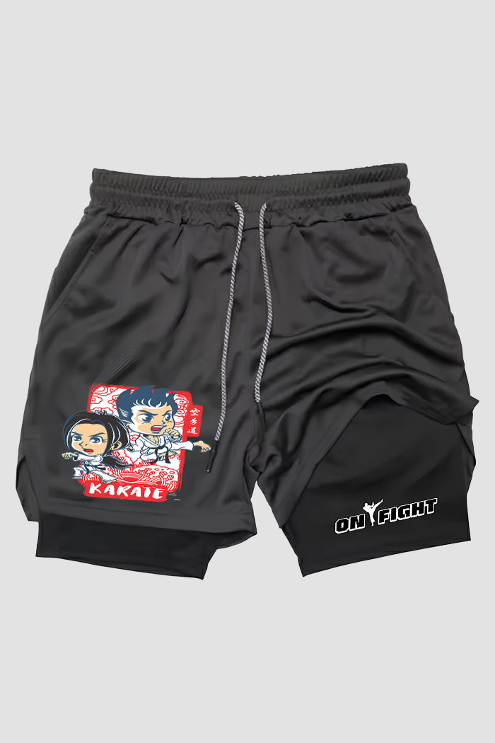 Short de compressão 2 em 1 Karate Kids