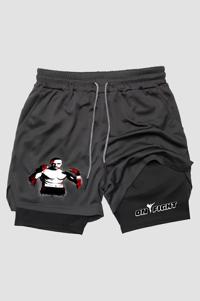 Short de compressão 2 em 1 MMA American Fighter