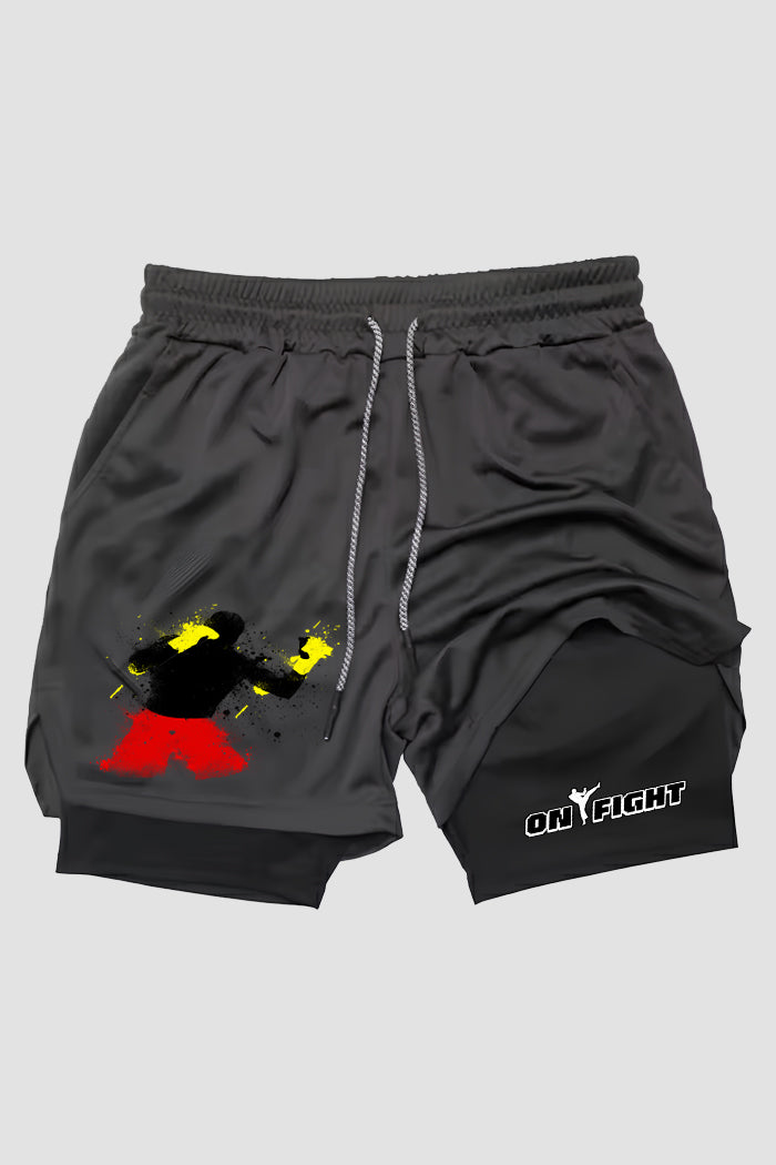 Short de compressão 2 em 1 MMA Mma Iron Fighter