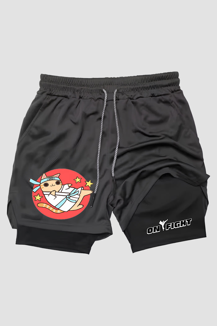 Short de compressão 2 em 1 karate Karate Cat