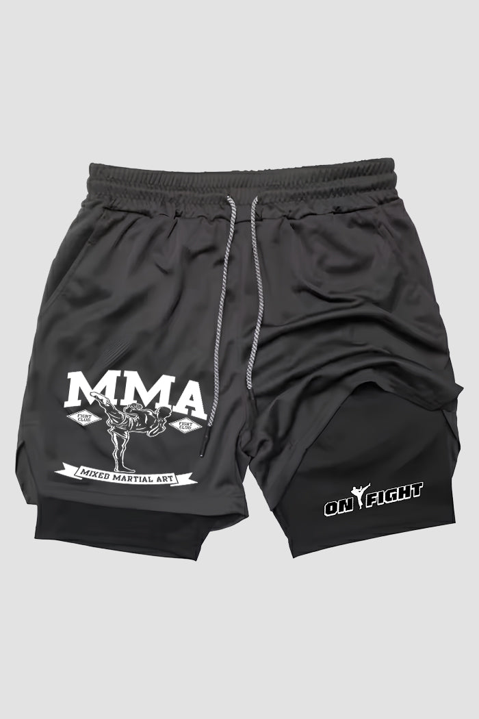 Short de compressão 2 em 1 MMA Mma Kick Fight Club