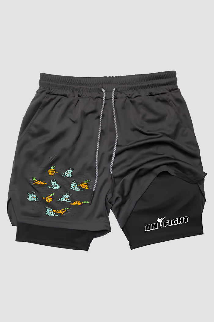 Short de compressão 2 em 1 karate Karate Vs Zombie