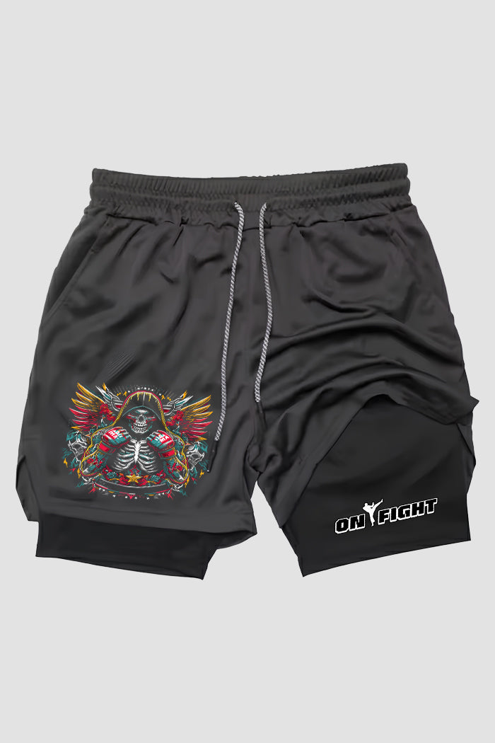 Short de compressão 2 em 1 MMA Skull Mma