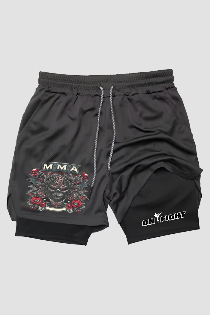 Short de compressão 2 em 1 MMA Bloody Fighter