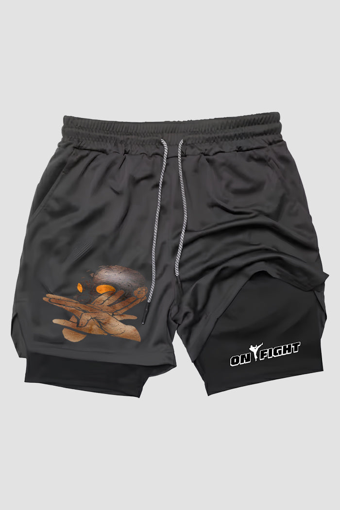 Short de compressão 2 em 1 karate Pose