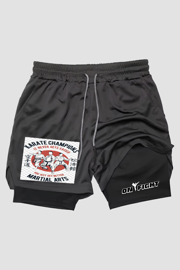 Short de compressão 2 em 1 karate Champion Vintage