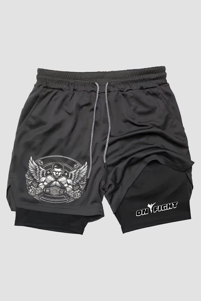 Short de compressão 2 em 1 MMA Angel Champion