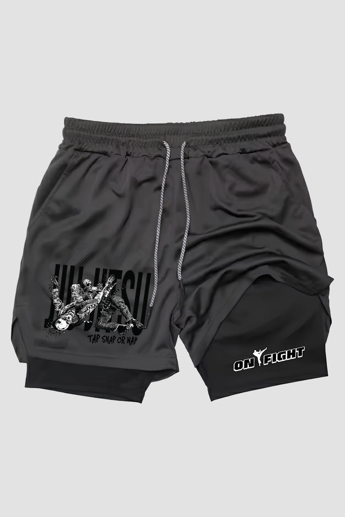 Short de compressão 2 em 1 jiu-jitsu Death Roll – Till The Last Tap