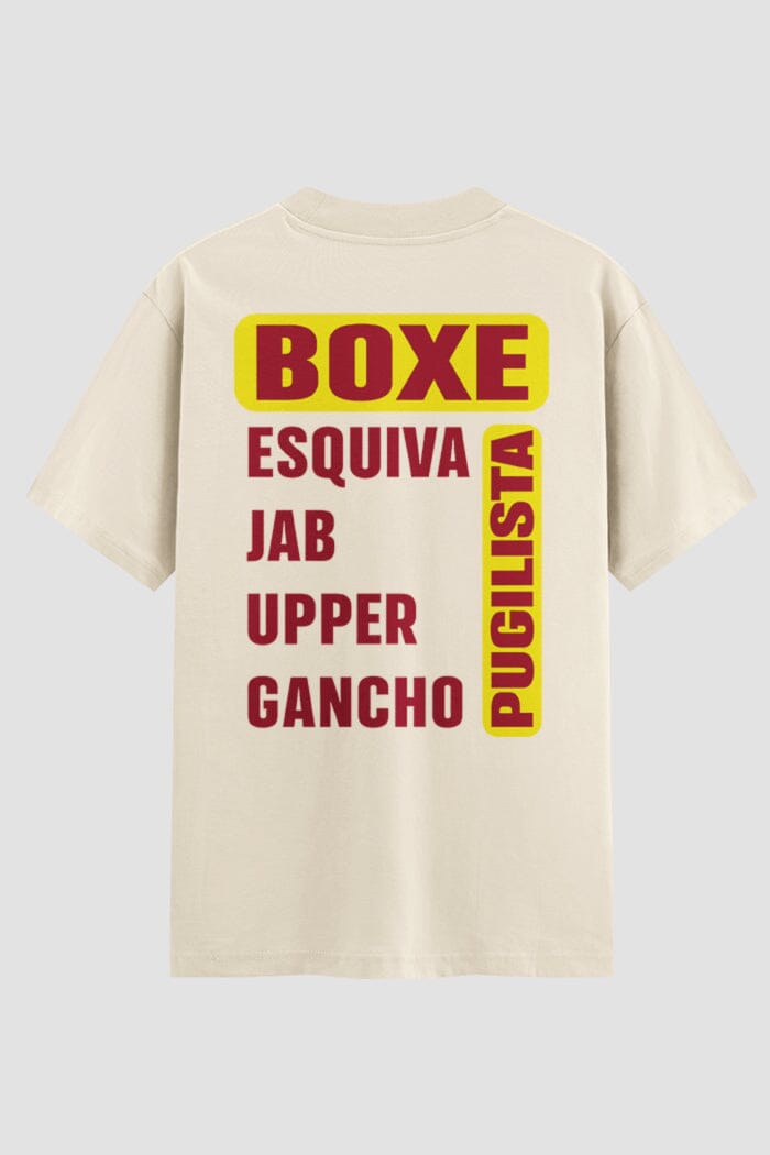 Camiseta Oversized Boxe Pugilista – Onfight Oversized Boxe OnFight P Off White Masculino