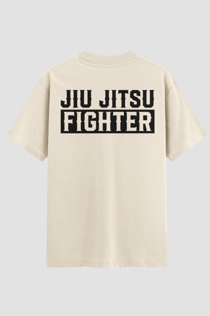 Camiseta Oversized Jiu-Jitsu Fighter Oversized jiu-jitsu OnFight P Off White Masculino