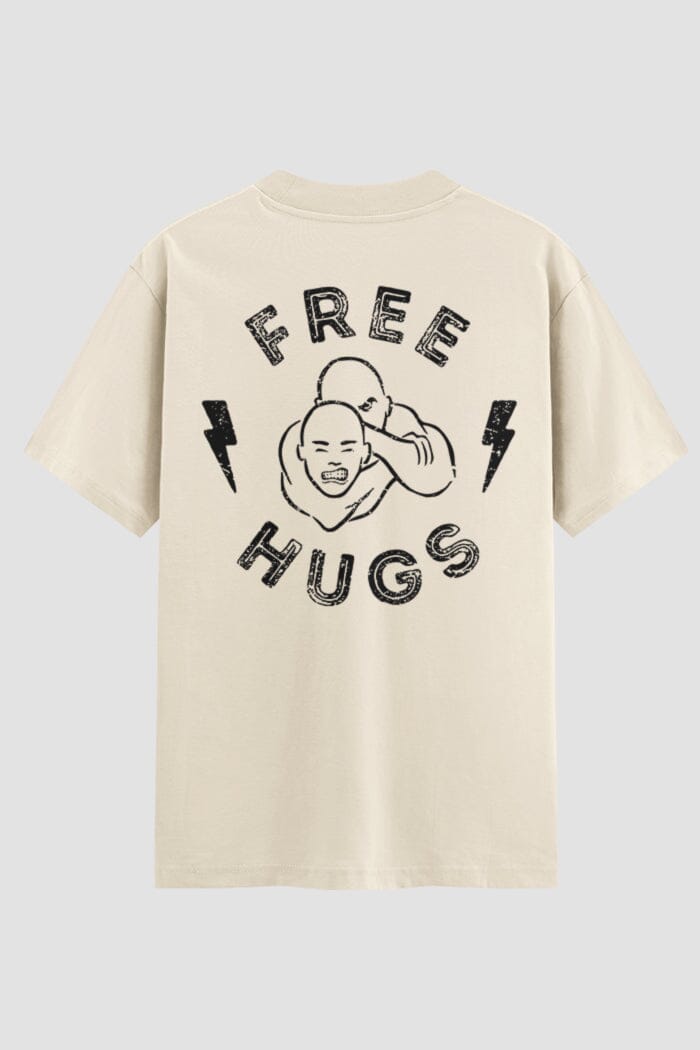 Camiseta Oversized Jiu-Jitsu Free Hugs – Onfight Oversized jiu-jitsu OnFight P Off White Masculino