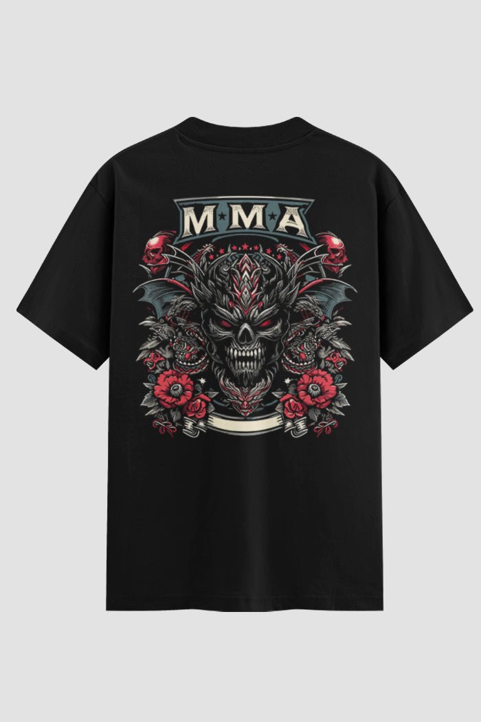 Camiseta Oversized MMA Skull Warrior – Onfight - lojaonfight
