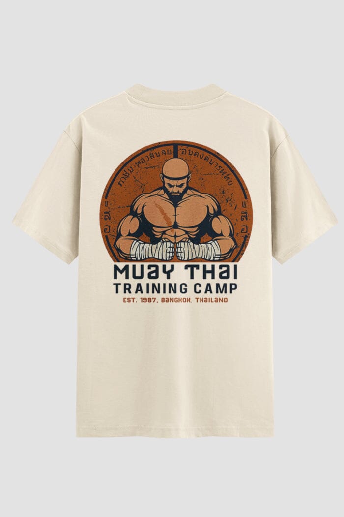 Camiseta Oversized Muay Thai Training Camp – Onfight Oversized Muay thai OnFight P Off White Masculino