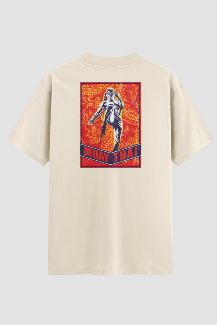 Camiseta Oversized Muay Thai No Mercy Just Fight