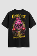 Camiseta Oversized Suedine Onfight K.O. Cream - Limited Edition