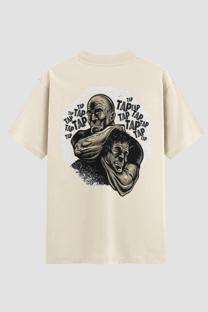 Camiseta Oversized Suedine Jiu-Jitsu Tap Tap Tap