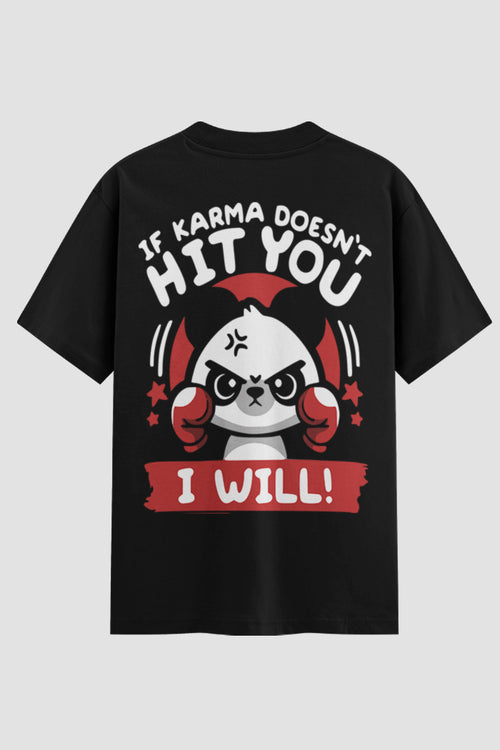 Camiseta Oversized Suedine boxe hit you