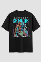 Camiseta Oversized Suedine Jiu-Jitsu Cansado Sempre