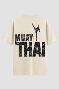 Camiseta Oversized Suedine Muay Thai High Kick Grunge