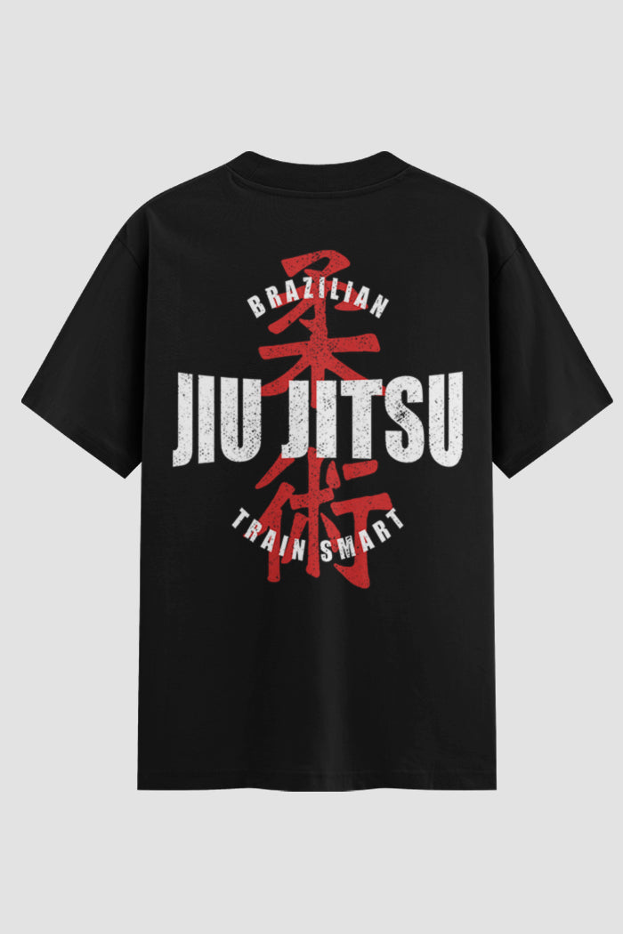 Camiseta Oversized Suedine Jiu-Jitsu Train Smart