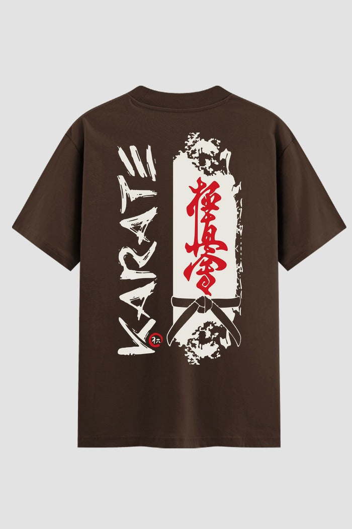 Camiseta Oversized Suedine Karate Kyokushin Kanji