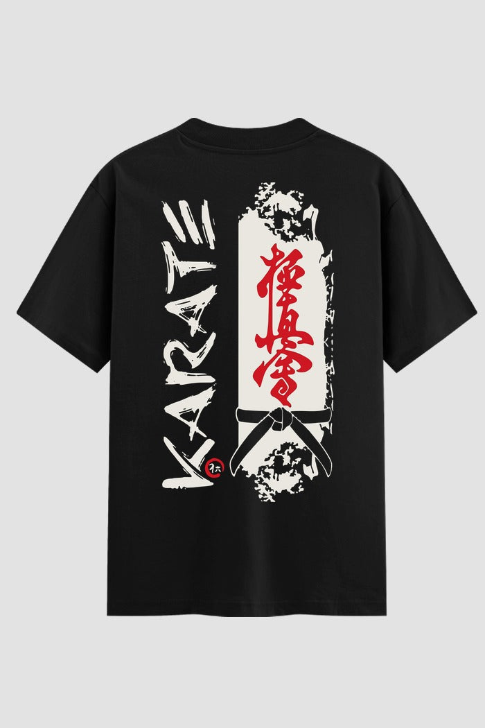 Camiseta Oversized Suedine Karate Kyokushin Kanji