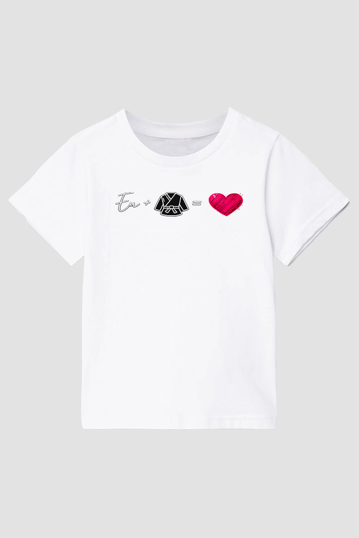 Camiseta infantil jiu-jitsu Eu amo jiu-jitsu