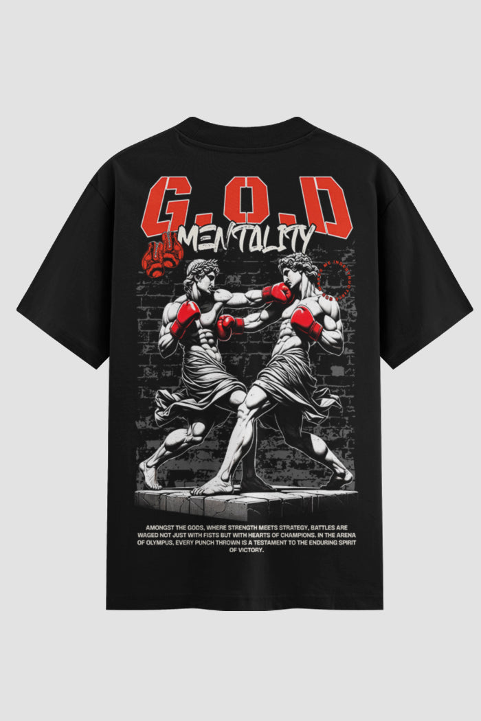 Camiseta Oversized Suedine Coleção Faith GOD Mentality