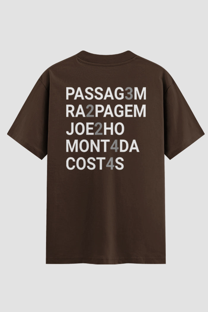 Camiseta Oversized Suedine Jiu-Jitsu Passagem Raspagem Joelho Montada Costas