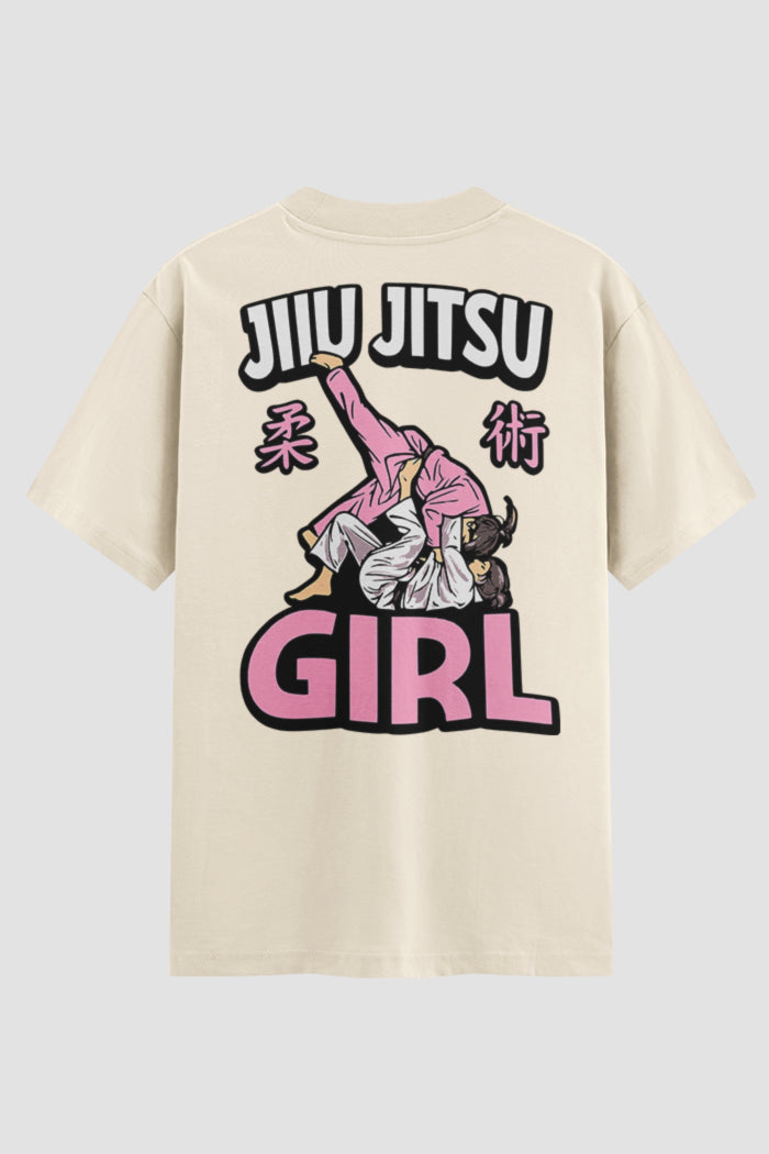 Camiseta Oversized feminina Jiu-jitsu girl