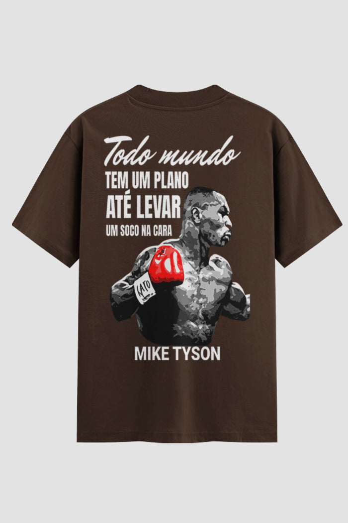 Camiseta Oversized Boxe Todos tem um plano até o primeiro soco