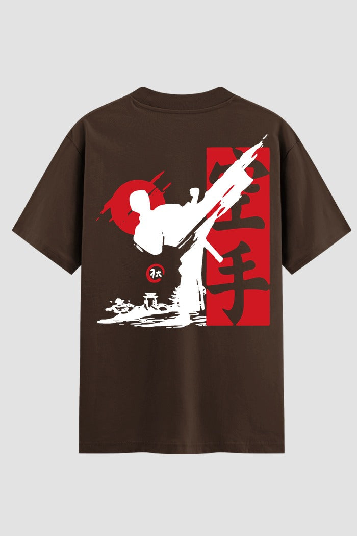 Camiseta Oversized Suedine Karate Kanji 空手
