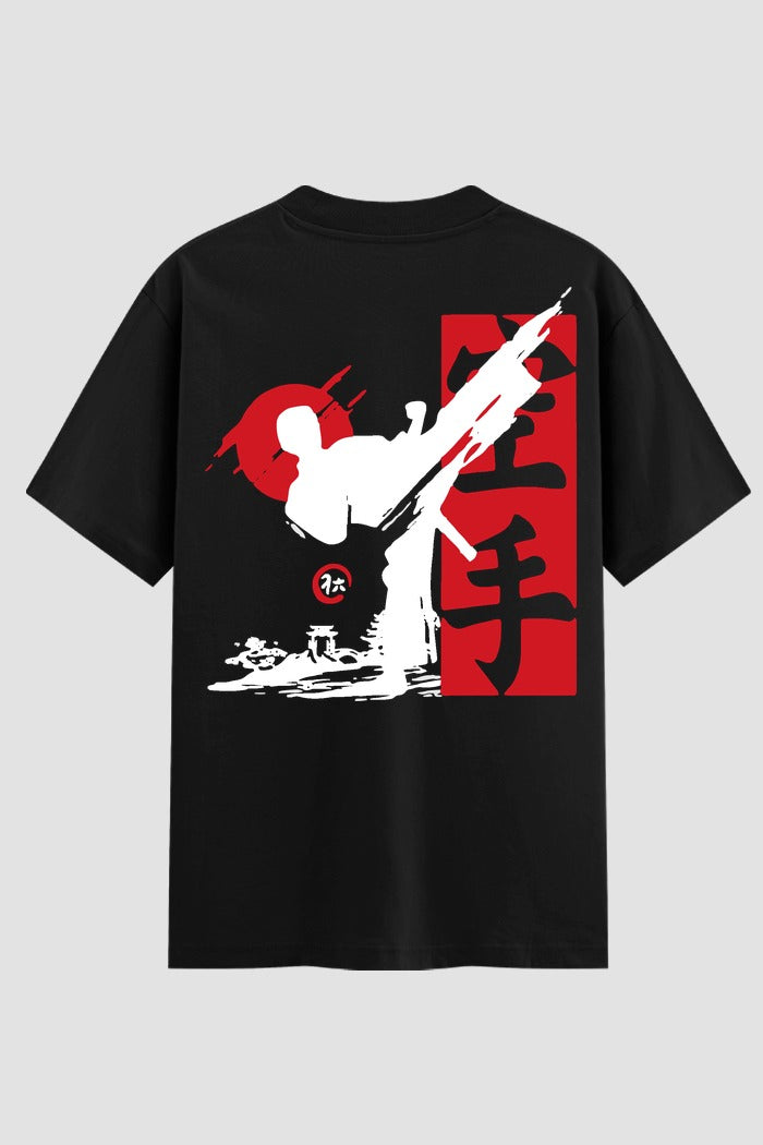 Camiseta Oversized Suedine Karate Kanji 空手