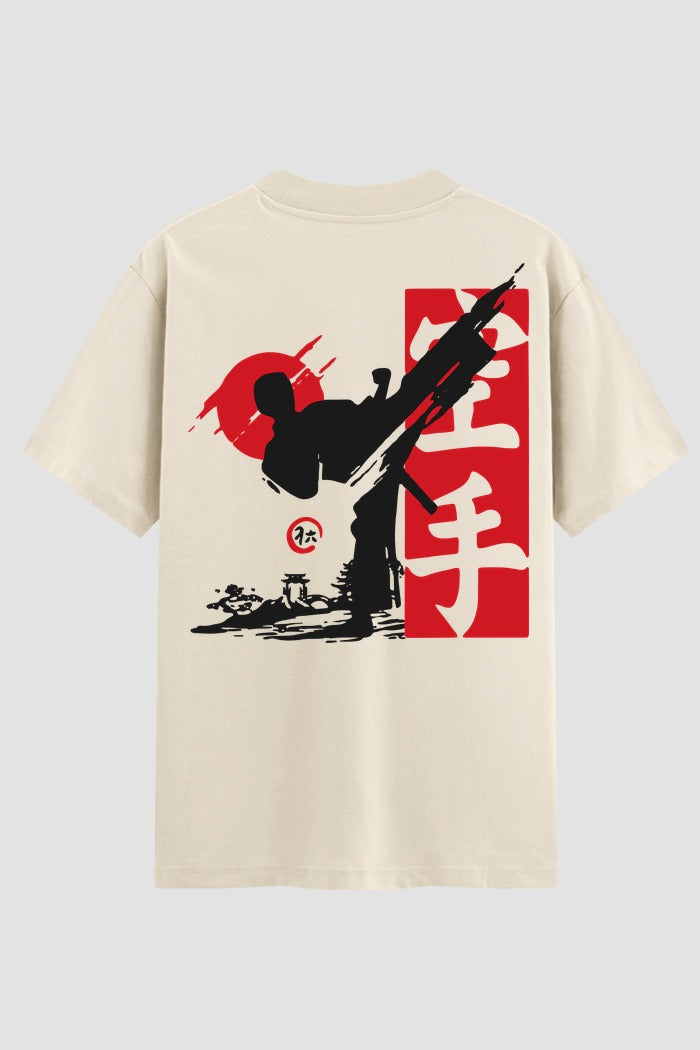 Camiseta Oversized Suedine Karate Kanji 空手