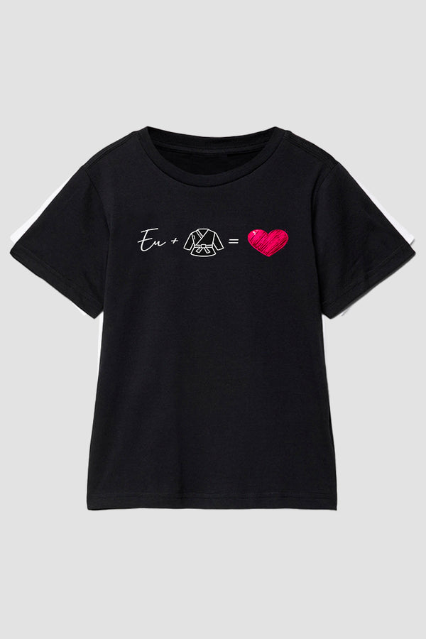 Camiseta infantil jiu-jitsu Eu amo jiu-jitsu
