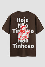 Camiseta Oversized Suedine Coleção Faith Hoje Não Tinhoso