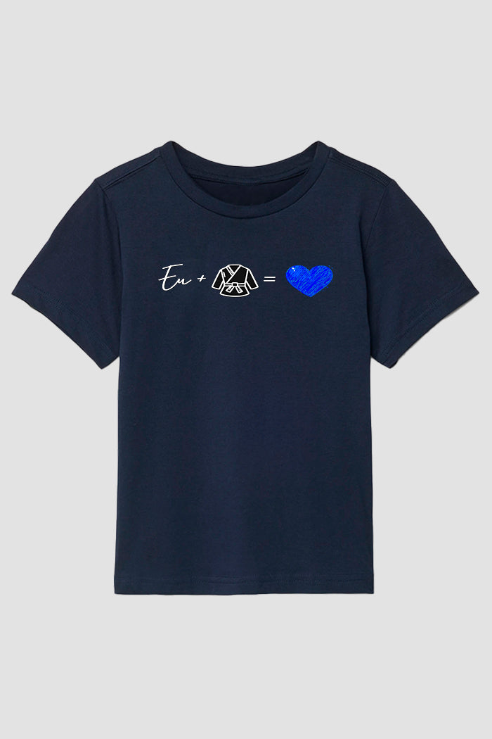 Camiseta infantil jiu-jitsu Eu amo jiu-jitsu