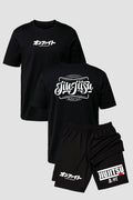 Kit Camiseta algodão com Short Dry Fit Jiu Jitsu Brazilian Martial Arts BJJ