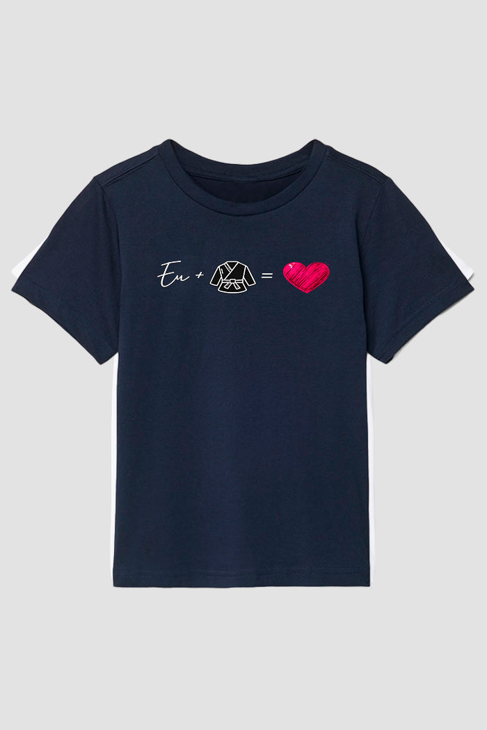 Camiseta infantil jiu-jitsu Eu amo jiu-jitsu