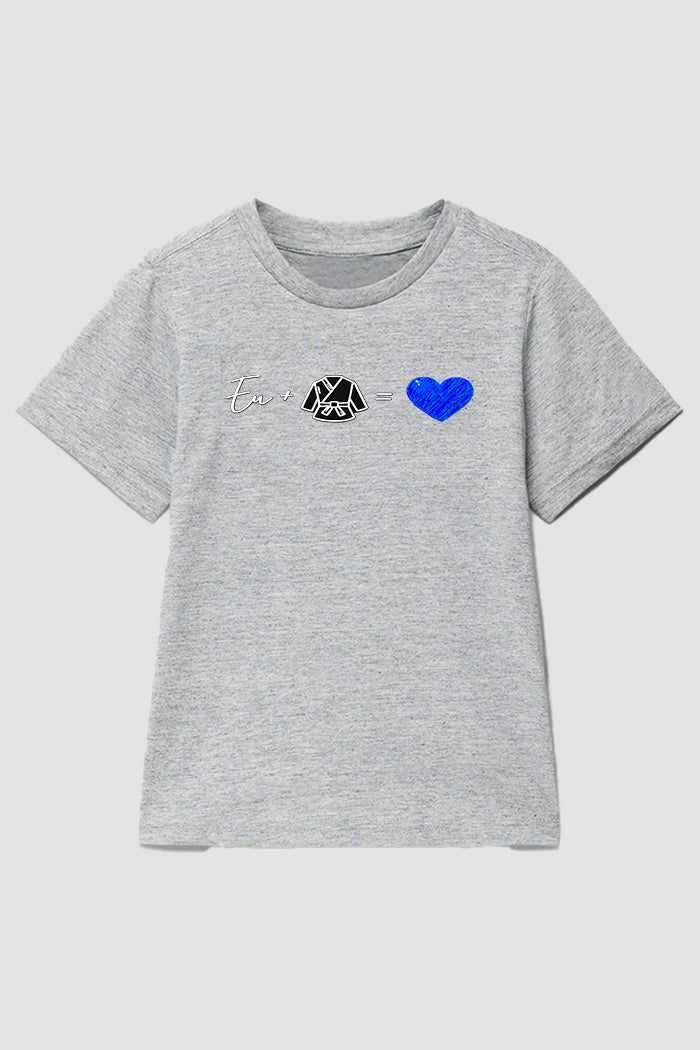 Camiseta infantil jiu-jitsu Eu amo jiu-jitsu