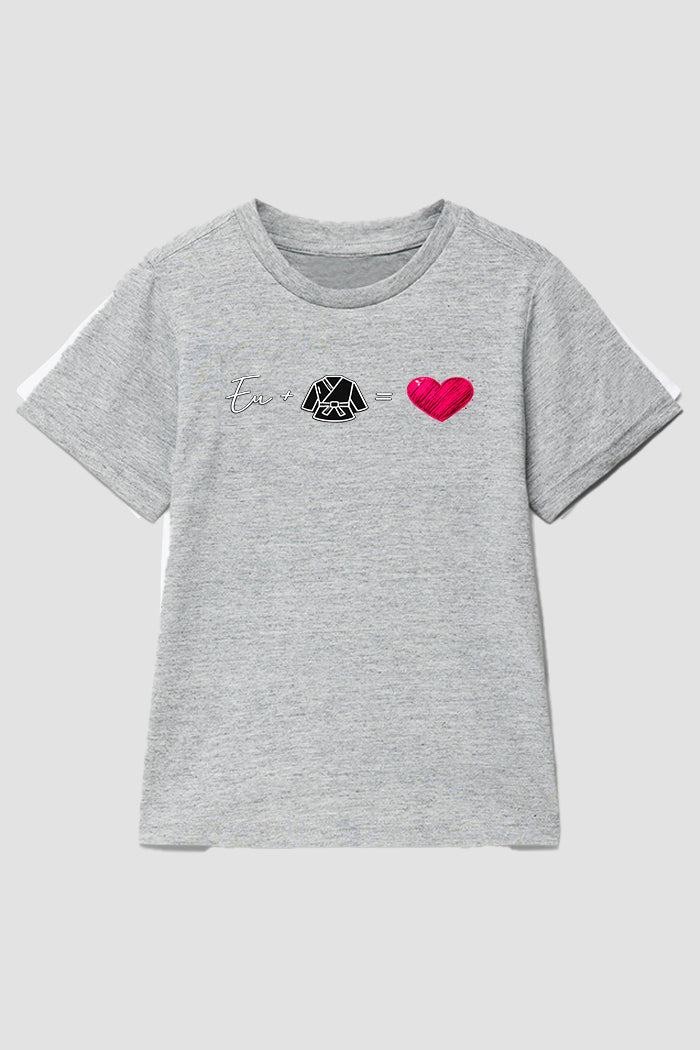 Camiseta infantil jiu-jitsu Eu amo jiu-jitsu