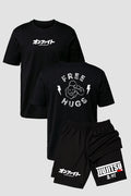 Kit Camiseta algodão com Short Dry Fit Jiu Jitsu Free Hugs – Onfight
