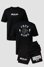 Kit Camiseta algodão com Short Dry Fit Jiu Jitsu Free Hugs – Onfight