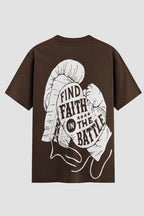 Camiseta Oversized Suedine Coleção Faith Find Faith The Battle