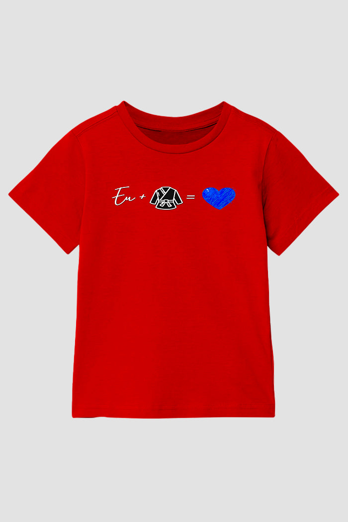 Camiseta infantil jiu-jitsu Eu amo jiu-jitsu