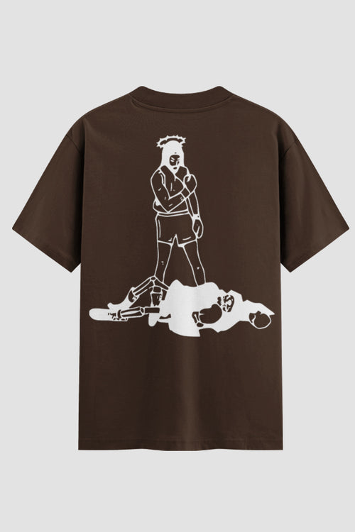 Camiseta Oversized Suedine Coleção Faith Divine Fighter