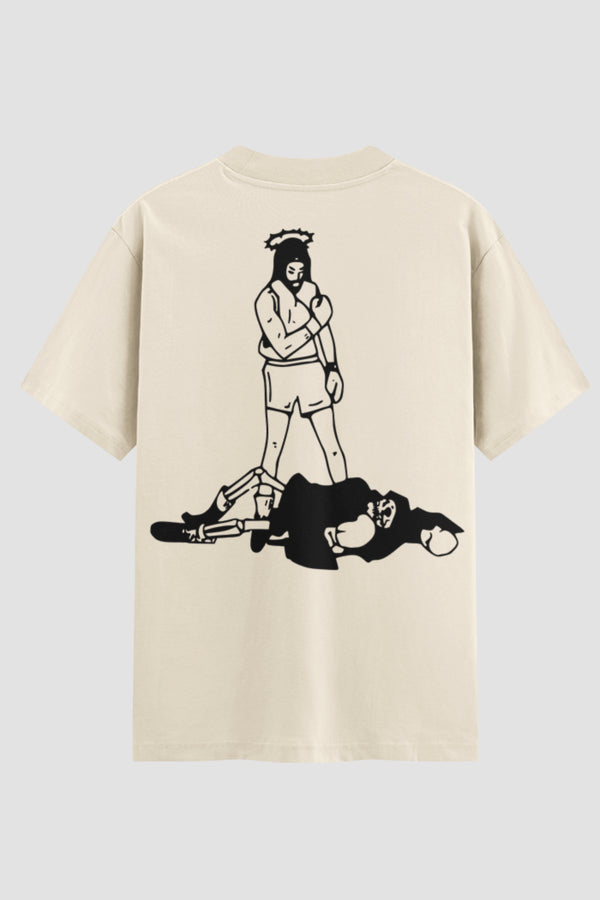 Camiseta Oversized Suedine Coleção Faith Divine Fighter