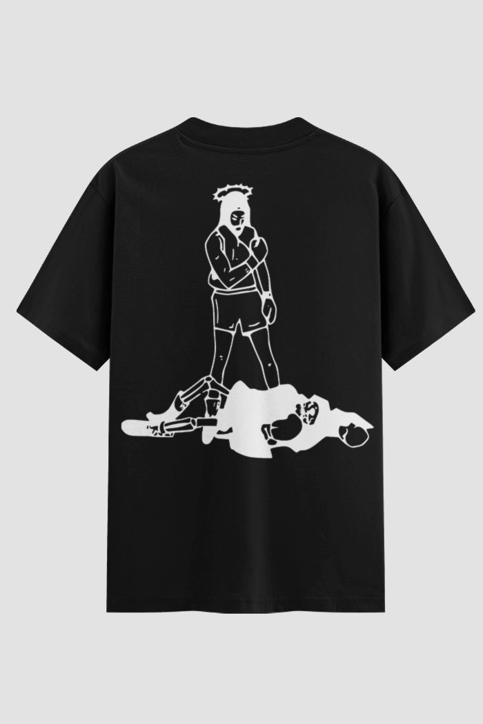 Camiseta Oversized Suedine Coleção Faith Divine Fighter