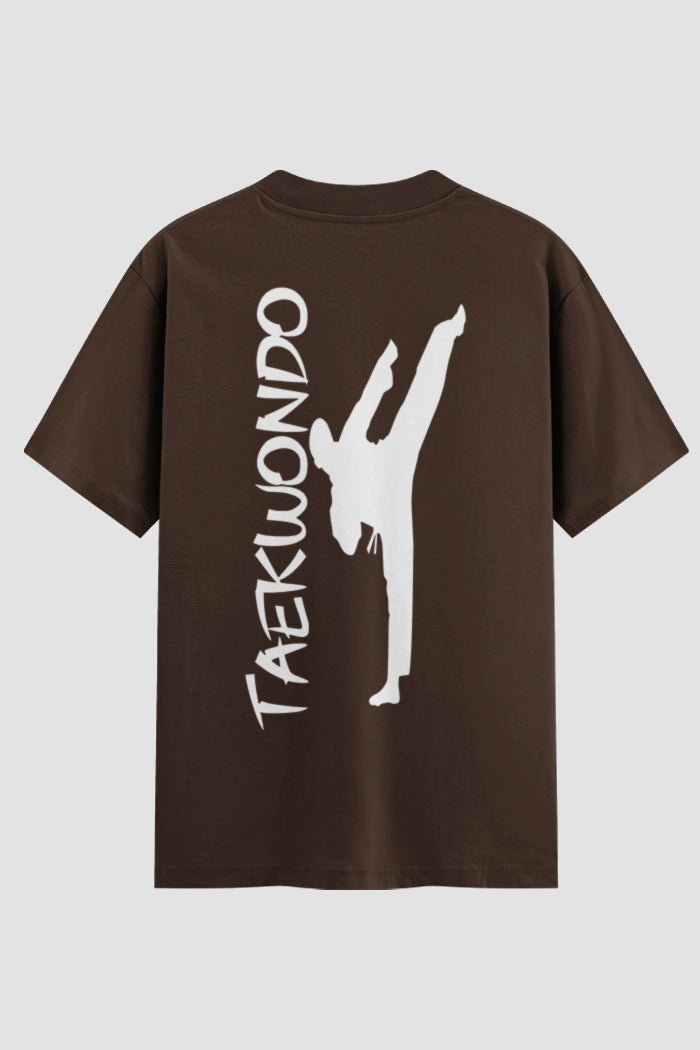Camiseta Oversized Suedine Taekwondo TKD Silhueta